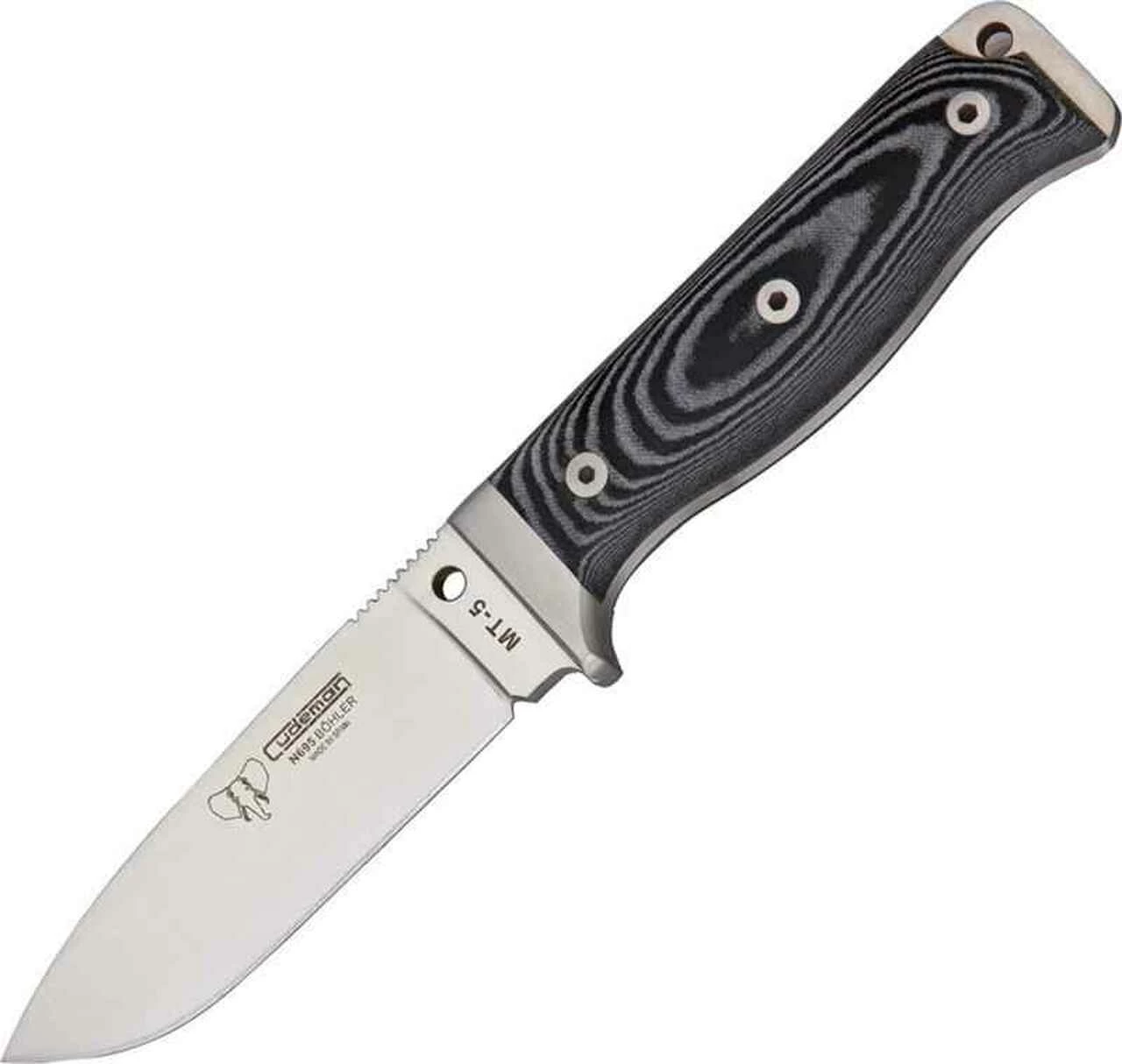 Cudeman MT5 Survival Knife Black, N695 Bohler Steel, Black Micarta Handle 1 Cudeman MT5 Survival Knife Black, N695 Bohler Steel, Black Micarta Handle