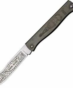 Douk-Douk Folder, Carbon Steel, Ferro-Blackened Folded Steel Handle