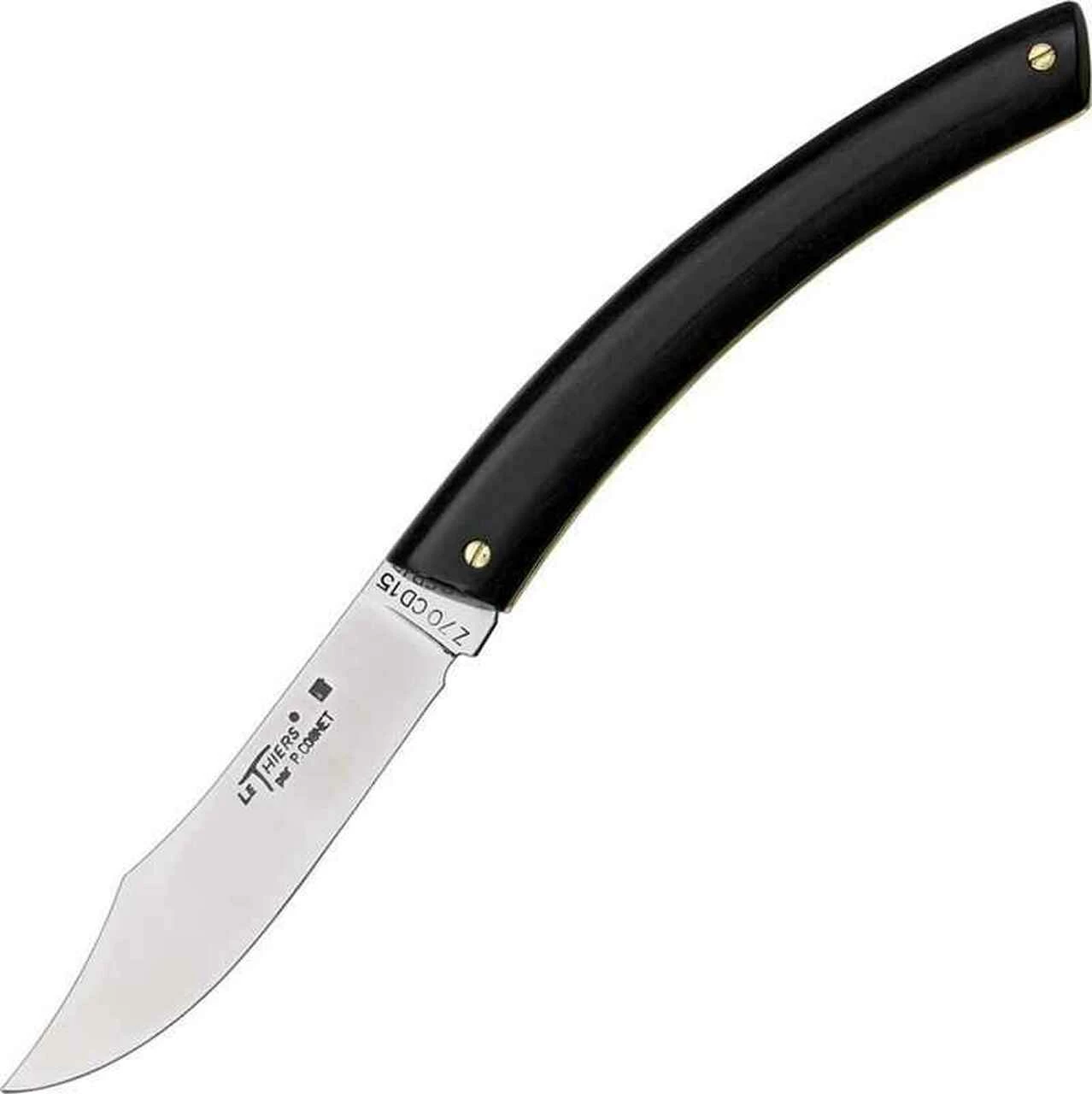 Douk-Douk Folder Le Thiers, Carbon Steel, Ebony Wood Handles 1 Douk-Douk Folder Le Thiers, Carbon Steel, Ebony Wood Handles