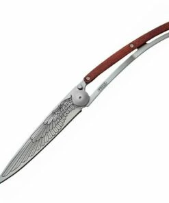 Deejo Knives Deejo DEE1CB016 Wing, 3.75" 3Cr13 SS Plain Blade, Rosewood Handle