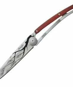 Deejo Knives Deejo DEE1CB022 Tree, 3.75" 3Cr13 SS Plain Blade, Rosewood Handle