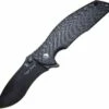 Dendra Knives Dendra Tiger Jump, D2 Tool Steel Black Coated PVD Finish Blade