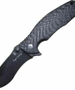 Dendra Knives Dendra Tiger Jump, D2 Tool Steel Black Coated PVD Finish Blade