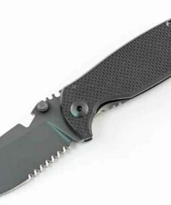 DPx HEST/F Triple Black Combo Edge, Black TiCN PVD Coated Sterile German Niolox, Black G-10 Handle