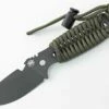 DPx H.E.S.T II Assault Fixed Blade, Niolox Steel, Olive Drab Paracord Wrap Handle, Black G-10 Scales Included