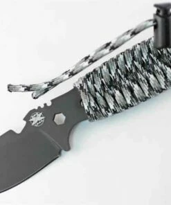 DPx H.E.S.T II Assault Fixed Blade, Niolox Steel, Urban Camo Paracord Wrap Handle, Black G-10 Scales Included