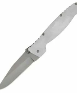 Entrek Counter Strike Folder, 4 3/8" Blade, Silver Aluminum Handle