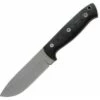 Entrek Javalina, Fixed Blade, Black Canvas Micarta Handles, w/ Black Kydex Sheath