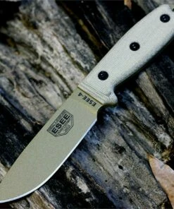 ESEE Knives ESEE 4P-MB-DE Dark Earth Brown, With Molle Back and Clip Plate, Plain Edge