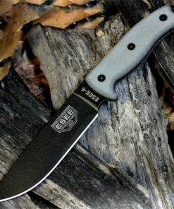 ESEE Knives, 6P-KO, Black Blade, Plain Edge, Micarta Handle, Knife Only, No Sheathing