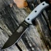 ESEE Knives, 6S-KO, Black Blade, Partially Serrated Edge, Micarta Handle, Knife Only, No Sheathing