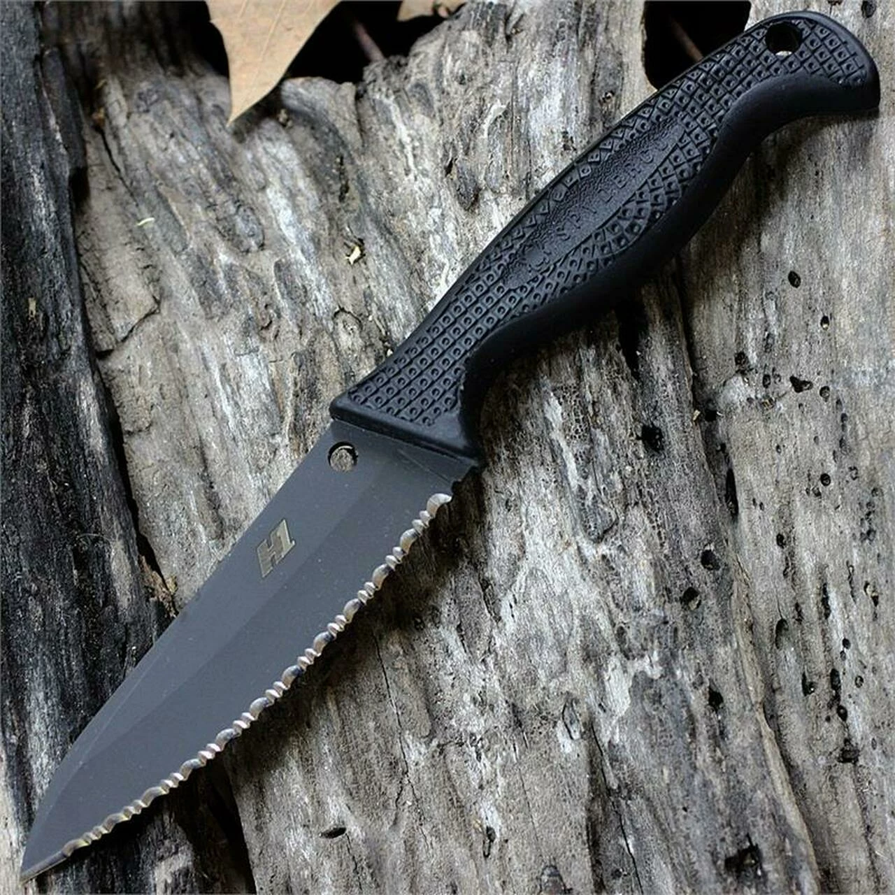 Spyderco Knives Spyderco FB23SBBK Aqua Salt, H-1 Steel, Black Serrated Edge 1 Spyderco Knives Spyderco FB23SBBK Aqua Salt, H-1 Steel, Black Serrated Edge