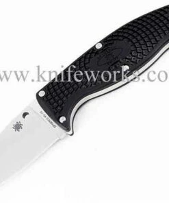 Spyderco Knives Spyderco Enuff FB31PBK Leaf Blade, VG-10 Steel, Plain Edge