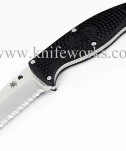 Spyderco Knives Spyderco Enuff FB31SBK Sheepfoot, VG-10 Steel, Serrated Edge
