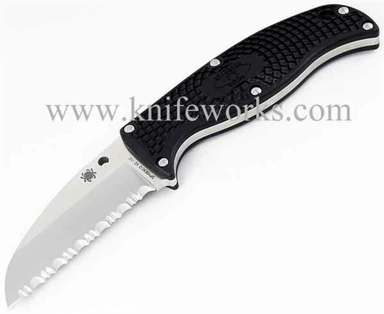 Spyderco Knives Spyderco Enuff FB31SBK Sheepfoot, VG-10 Steel, Serrated Edge 1 Spyderco Knives Spyderco Enuff FB31SBK Sheepfoot, VG-10 Steel, Serrated Edge