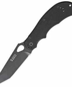 5.11 Tactical 51054 Scout Tanto Folder, 3.6" AUS-8 Plain Blade, Black G-10 Handle