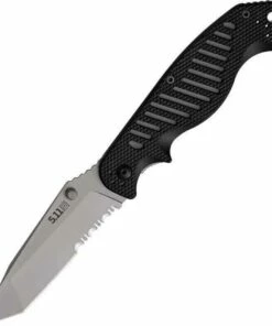 5.11 Tactical 51078 CS1 Tanto, 3.75" AUS-8 Combo Blade, Black FRN Handle