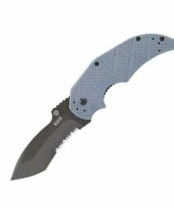 5.11 Tactical 51103 Crewcut Assisted Opener, 3.5" AUS-8 Combo Blade, Grey FRN Handle