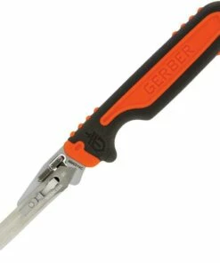 Gerber Vital 7.2 in. Fixed Blade, Replaceable 60 Razor Blades, Orange Rubber Handles, Nylon Sheath