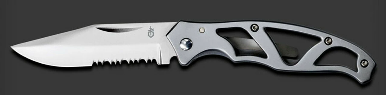 Gerber Mini Paraframe Framelock, High Carbon SS Serrated Blade, SS Handle 1 Gerber Mini Paraframe Framelock, High Carbon SS Serrated Blade, SS Handle
