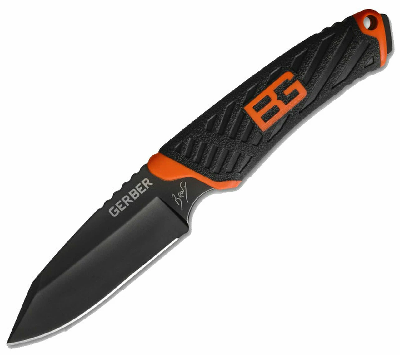 Gerber Bear Grylls 3.4" Plain Edge Compact Fixed Blade with Sheath Black/Orange 1 Gerber Bear Grylls 3.4" Plain Edge Compact Fixed Blade with Sheath Black/Orange