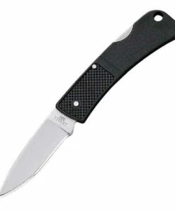 Gerber 6050 Ultralite LST Lockback Folder, 1.96" 420 Bead Blast Drop Point Plain Blade, Black GFN Handle