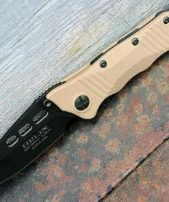Guardian Tactical Helix S/E Folder, Black CPM-154 Blade, Desert Tan G-10 Handles