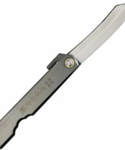 Higonokami No 3 Japanese Folder, HIGO03BL, 2.54 in. Carbon Blade, Black Stainless Handles