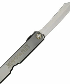 Higonokami No 4 Japanese Folder, HIGO04BL, 2.9 in. Carbon Blade, Black Stainless Handles