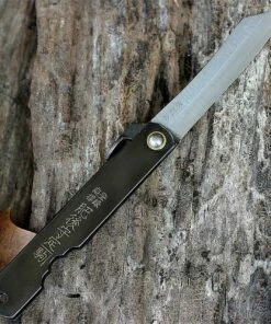 Higonokami Triple Layered Japanese Folder, Black Stainless Handles