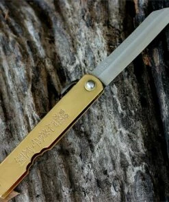 Higonokami Folder traditional Japanese style 3 in. steel blade, Brass Handles