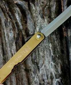 Higonokami Tanto style 3 in. steel blade, Brass Handles