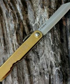 Higonokami Reverse Tanto style 3 in. steel blade, Brass Handle Japanese Folder