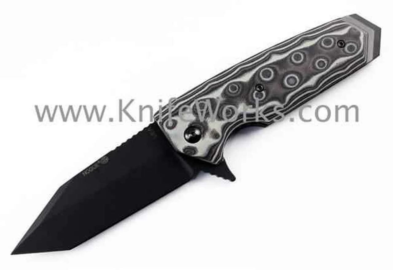 Hogue EX-02 3.75", Black Tanto Blade, Plain Edge, w/ Flipper 1 Hogue EX-02 3.75", Black Tanto Blade, Plain Edge, w/ Flipper