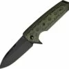 Hogue EX-02, Spear Point Blade, Green G-Mascus G10 Handle