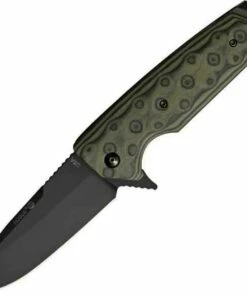 Hogue EX-02, Spear Point Blade, Green G-Mascus G10 Handle