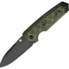 Hogue EX-02 Extreme, 3 5/8" black finish 154CM stainless spear point blade, Green G-Mascus G-10 handle scales