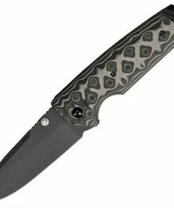 Hogue EX-02 Extreme, 3 5/8" black finish 154CM stainless spear point blade, Gray G-Mascus G-10 handle scales. Integrated glass breaker