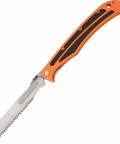 Havalon Baracuta Bone Saw Orange - 6" closed linerlock. 4 1/2" stainless saw blade