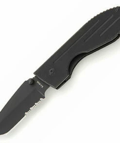 Ka-Bar Warthog Tanto Folder, Black G-10 Handle, ComboEdge