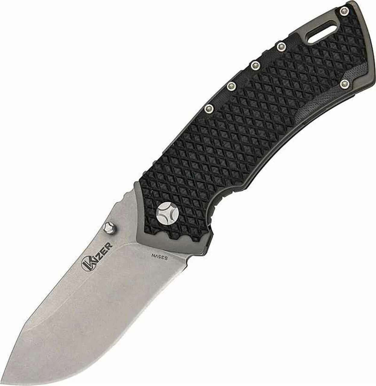 Kizer Cutlery KI4411B Folding Knife, 3.25" S35VN SS Plain Blade, G-10 Handle 1 Kizer Cutlery KI4411B Folding Knife, 3.25" S35VN SS Plain Blade, G-10 Handle