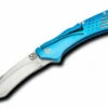 Klecker Knives Klecker TG-14 Slice Folder,12C27 SS Blade, 2Cr13 SS Plated Blue Handle