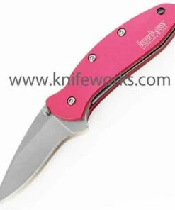 Kershaw Knives Kershaw 1600PINK Chive, 1.9" 420HC Plain Blade, Pink Aluminum Handle