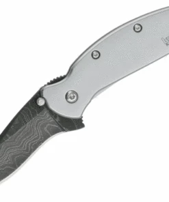 Kershaw Knives Kershaw, 1620DAM, Ken Onion Scallion, 2.25" Damascus Plain Blade, 410 SS Handle