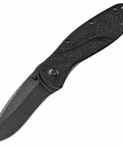 Kershaw Knives Kershaw 1670BW Blur, 3.4" 14C28N Plain Blade, Black Anodized Aluminum Handle