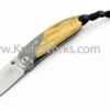 LionSteel Lion Steel Mini, Olive Wood Handle, Plain Edge