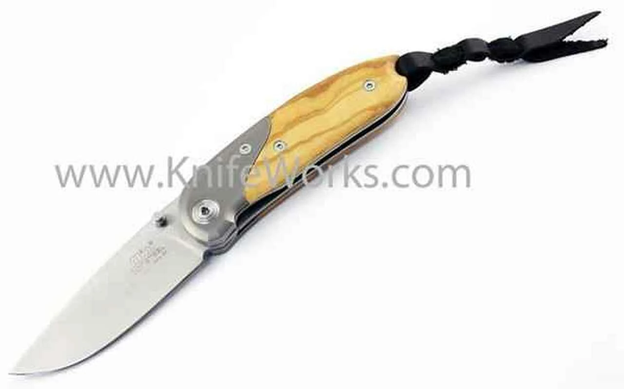 LionSteel Lion Steel Mini, Olive Wood Handle, Plain Edge 1 LionSteel Lion Steel Mini, Olive Wood Handle, Plain Edge