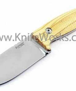 LionSteel Lion Steel M3 Hunting Fixed Blade, Olive Wood Handle, w/ Leather Sheath