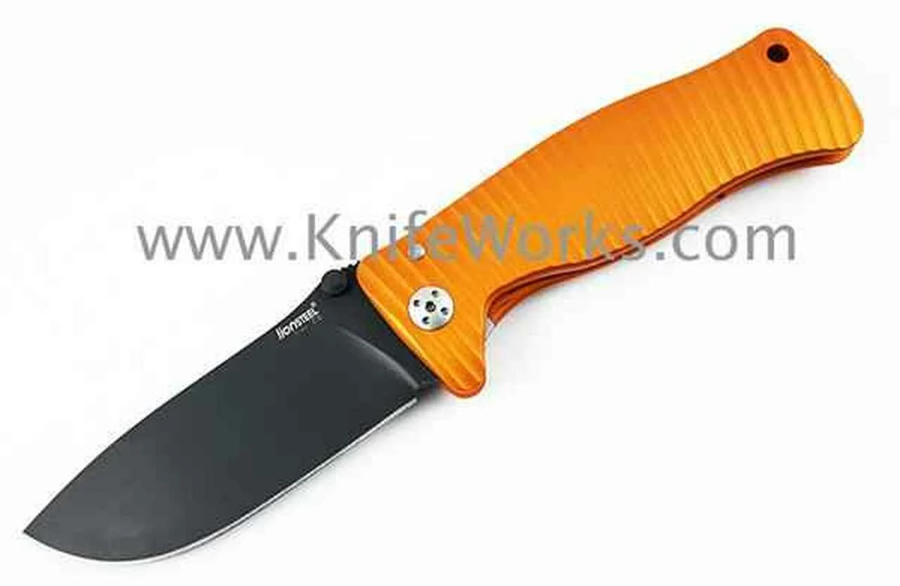 LionSteel Lion Steel Molletta, Orange Aluminum Handle, Black Plain Edge 1 LionSteel Lion Steel Molletta, Orange Aluminum Handle, Black Plain Edge