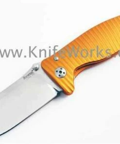 LionSteel Lion Steel Molletta, Orange Aluminum Handle, Plain Edge